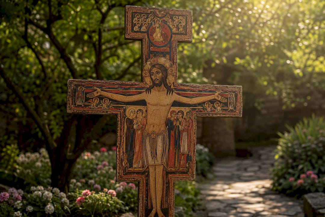 San Damiano Cross hanging in chapel