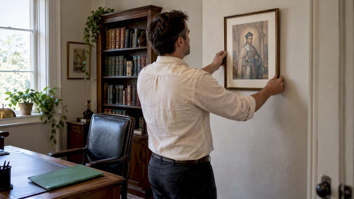 Solicitor hanging St Ivo saint print