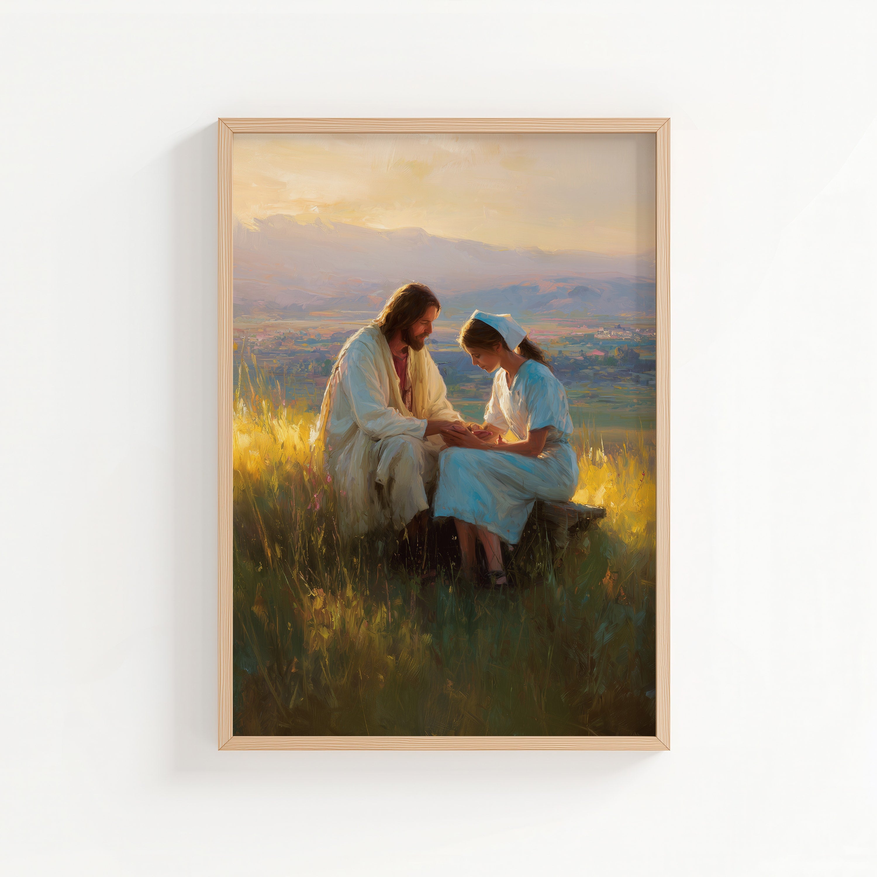 Jesus Comforting a Nurse in a Field