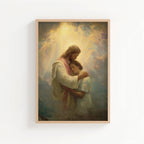 Jesus Comforting a Nurse in the Clouds