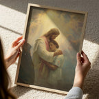 Jesus Comforting a Nurse in the Clouds