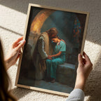 Jesus Comforting a Nurse in a Church