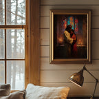 Jesus Embracing a Black Woman in Church