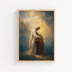 Healing Pain - Jesus Embracing Man in the Clouds