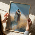 His Embrace - Jesus Embracing Distraught Man in Field