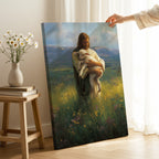 Jesus The Good Shepard Holding a Lamb