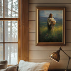 Jesus The Good Shepard Holding a Lamb