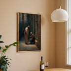 Jesus Comforting Elderly Asian Man in Church