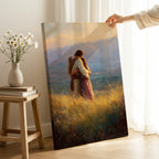 Jesus Embracing a Woman in Nature