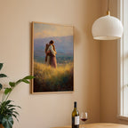 Jesus Embracing a Woman in Nature