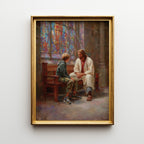 Jesus Listening to a Young Man in Church