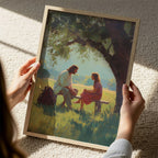 Jesus Listening to a Young Woman in Nature