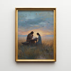 Jesus Praying with a Young Woman by the Ocean