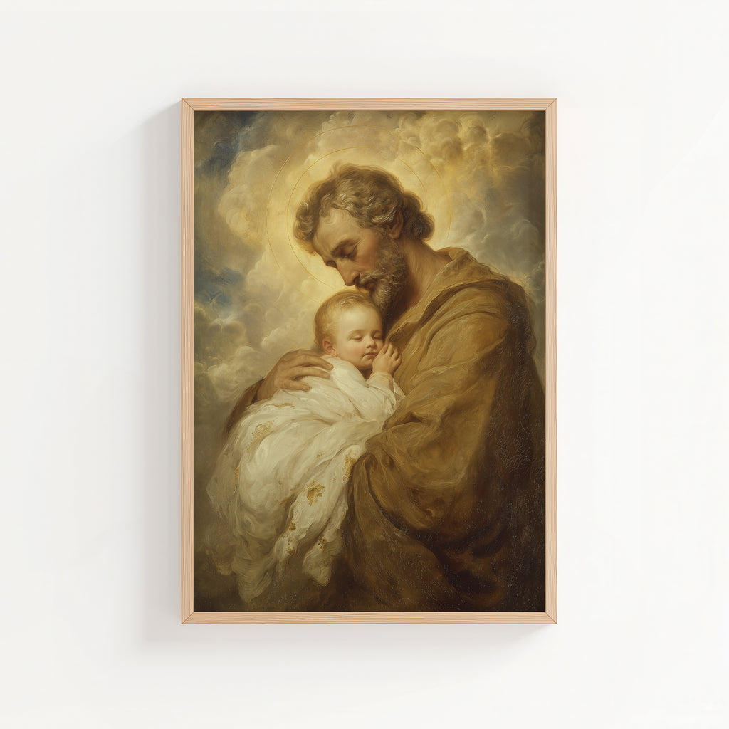 Saint Joseph Holding Baby Jesus