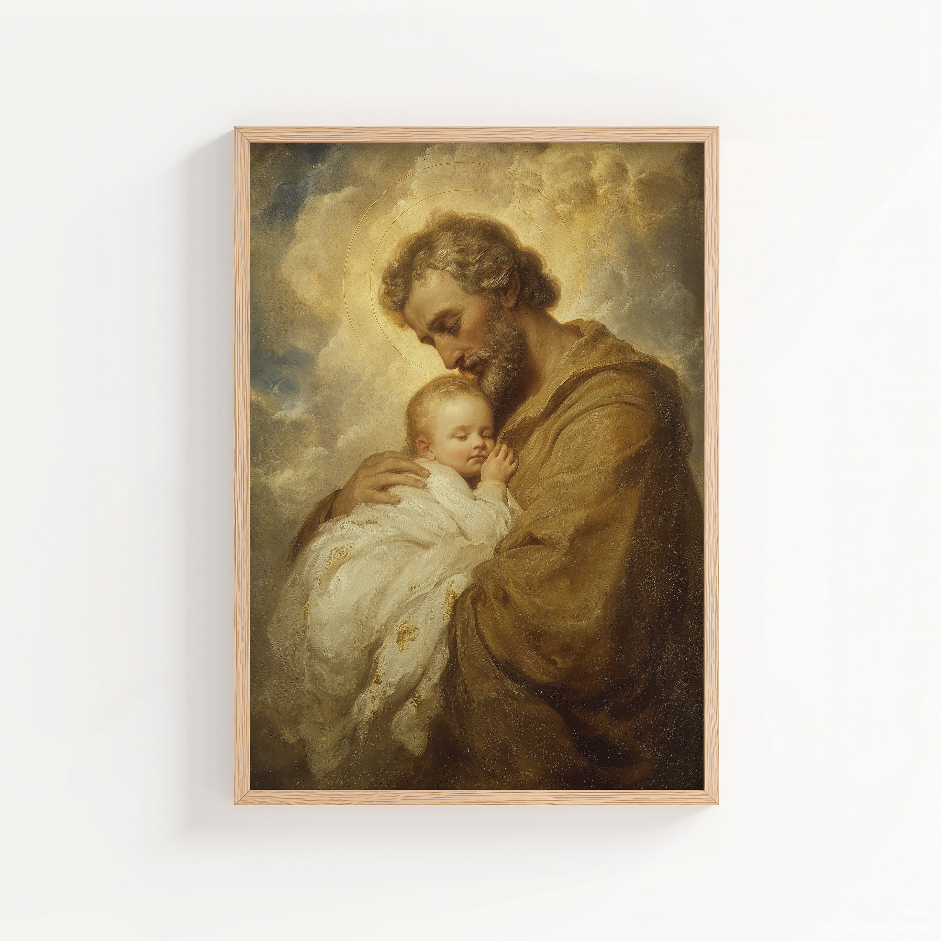 Saint Joseph Holding Baby Jesus