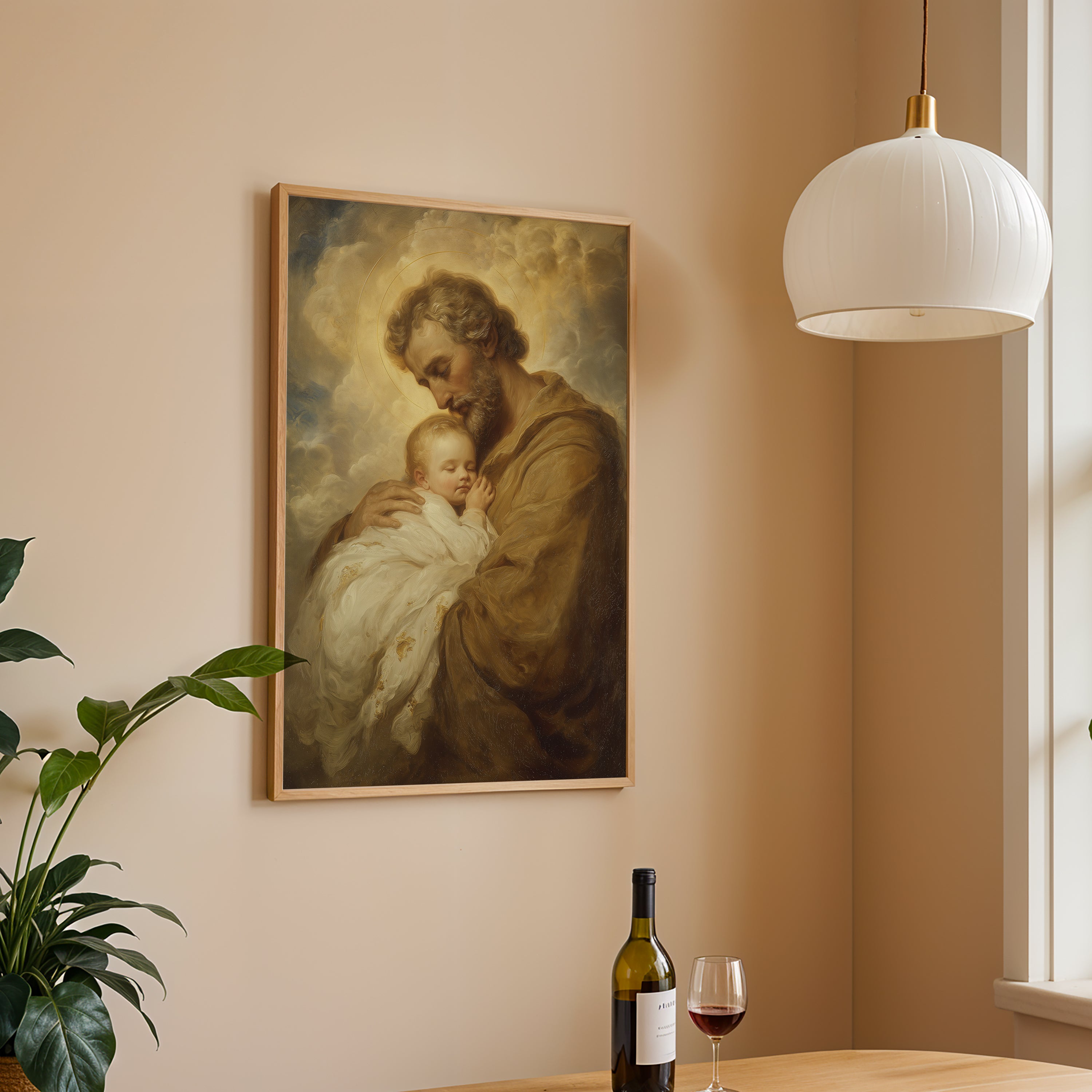 Saint Joseph Holding Baby Jesus