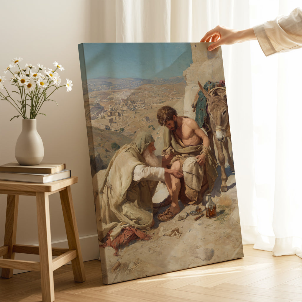 The Good Samaritan Helping the Injured Man