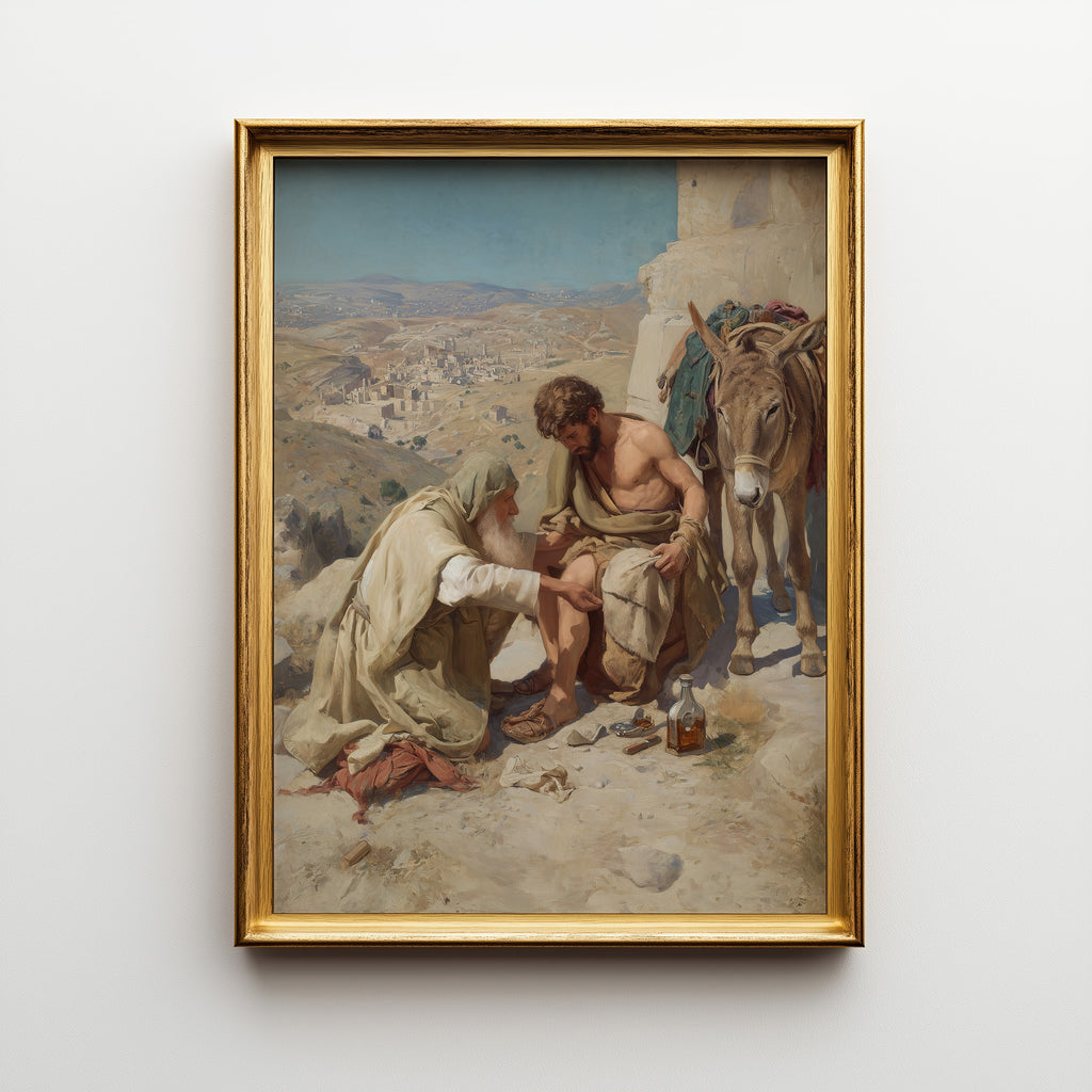 The Good Samaritan Helping the Injured Man