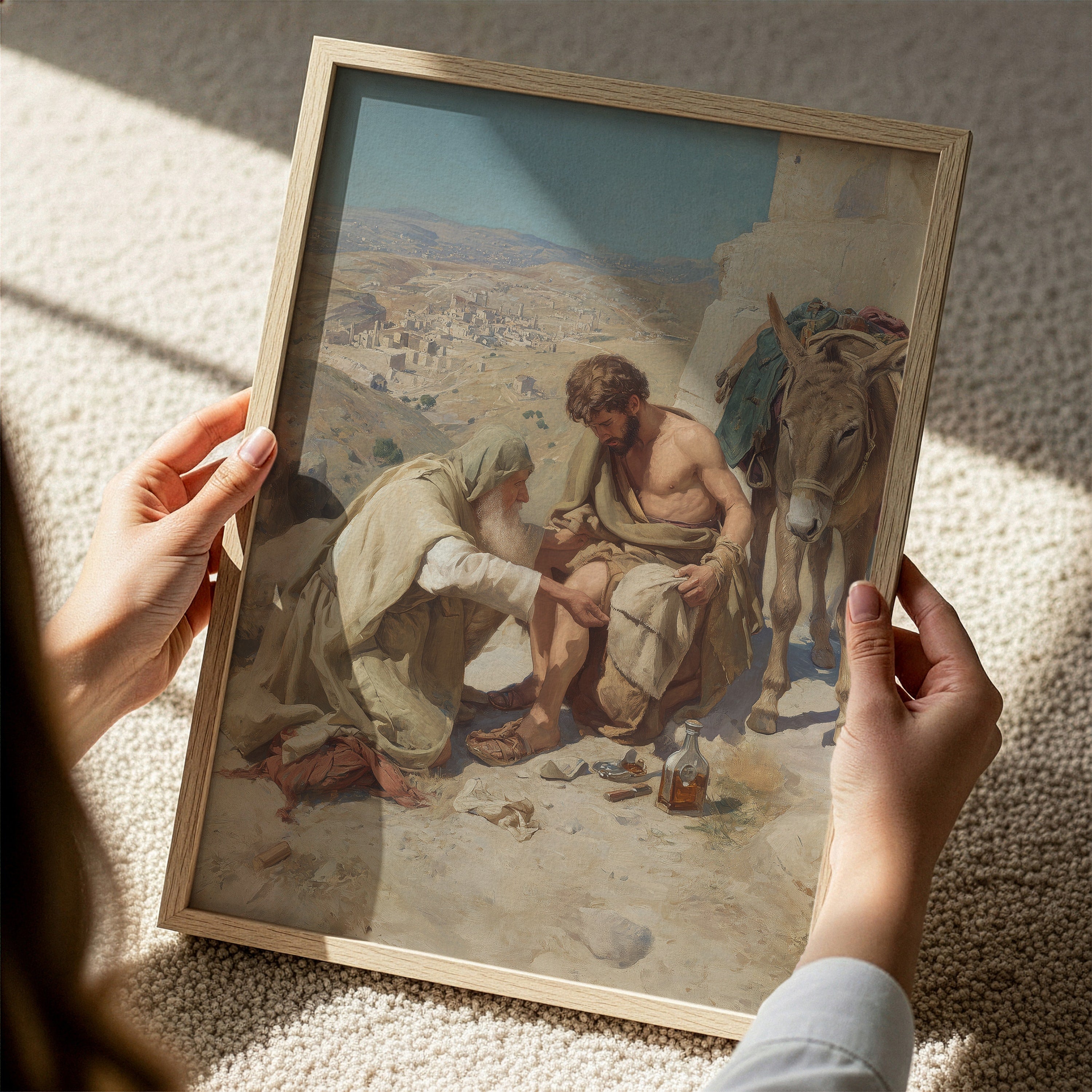 The Good Samaritan Helping the Injured Man