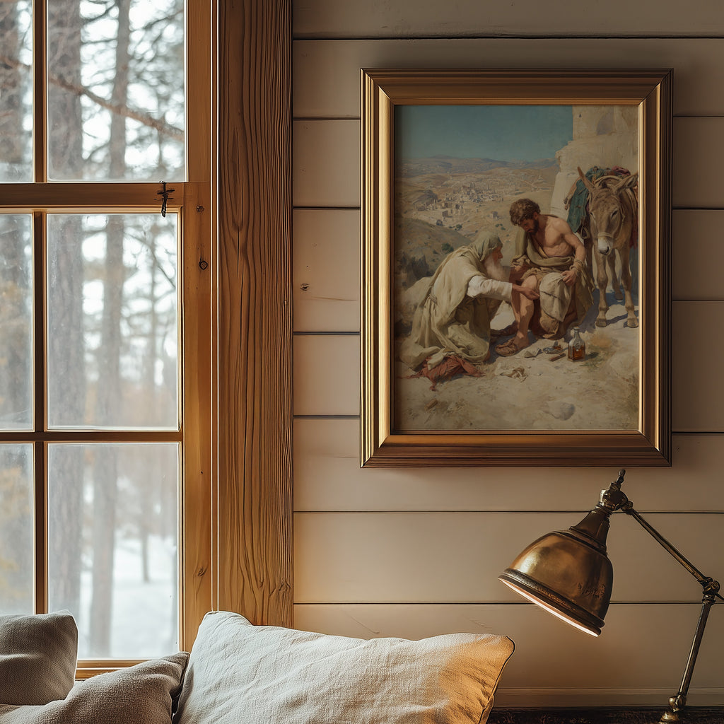 The Good Samaritan Helping the Injured Man