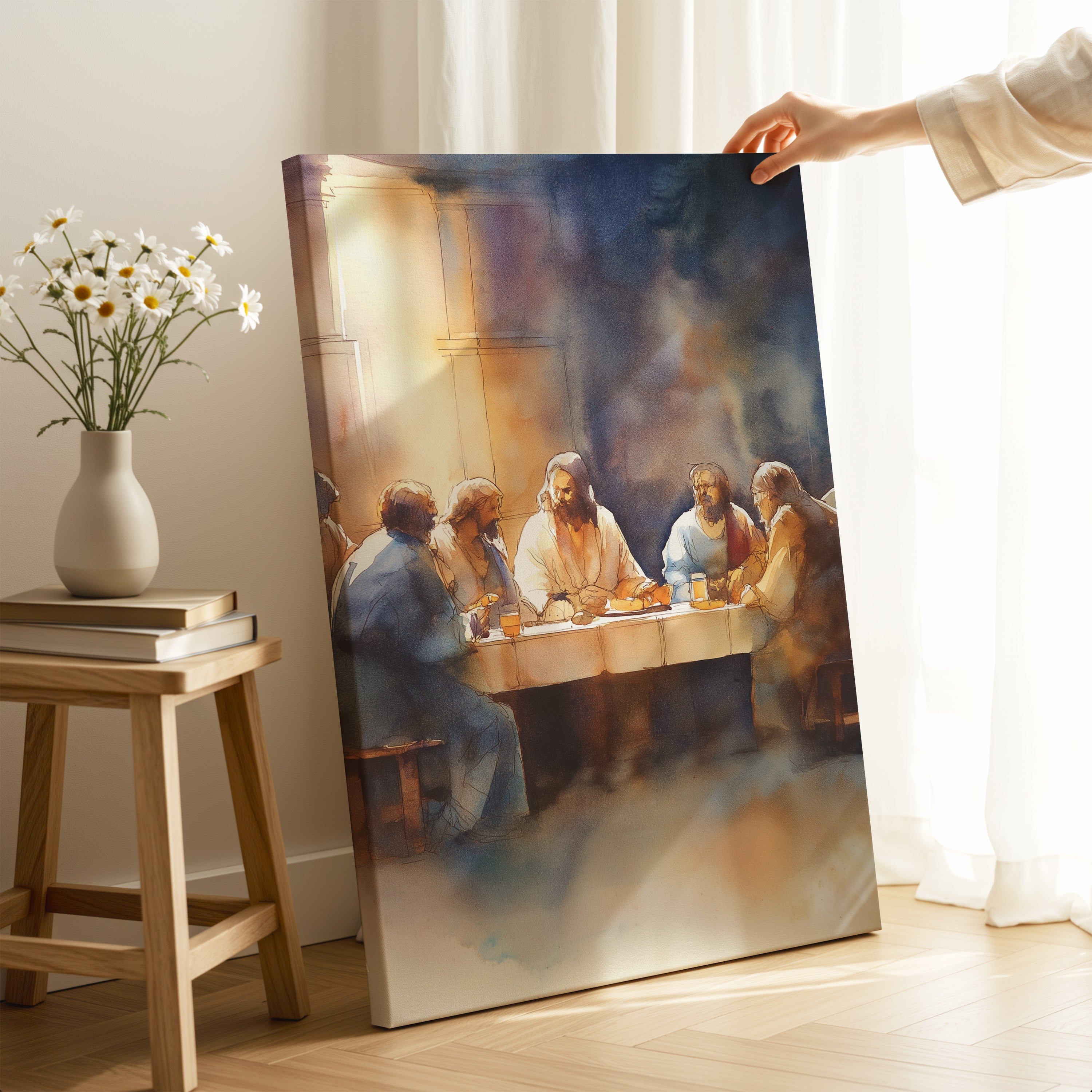 The Last Supper: Abstract Watercolor Print
