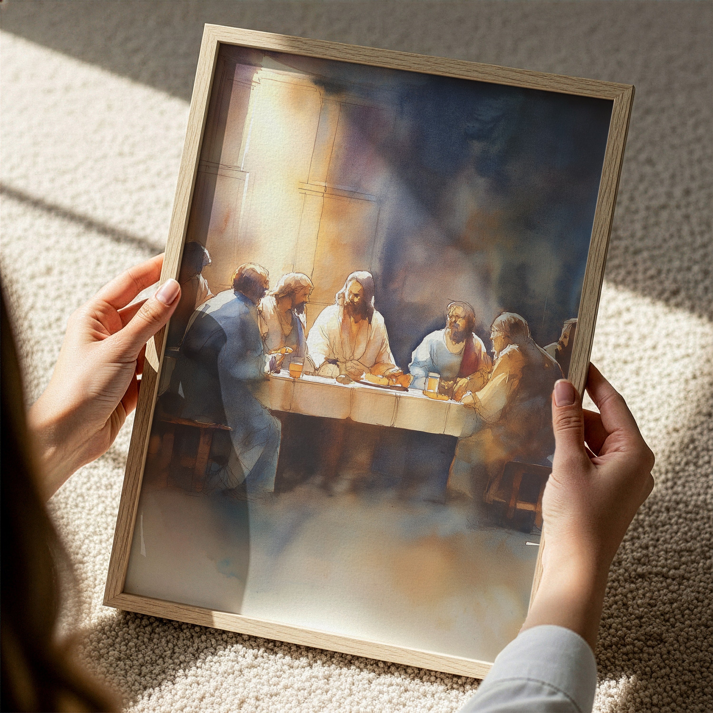 The Last Supper: Abstract Watercolor Print
