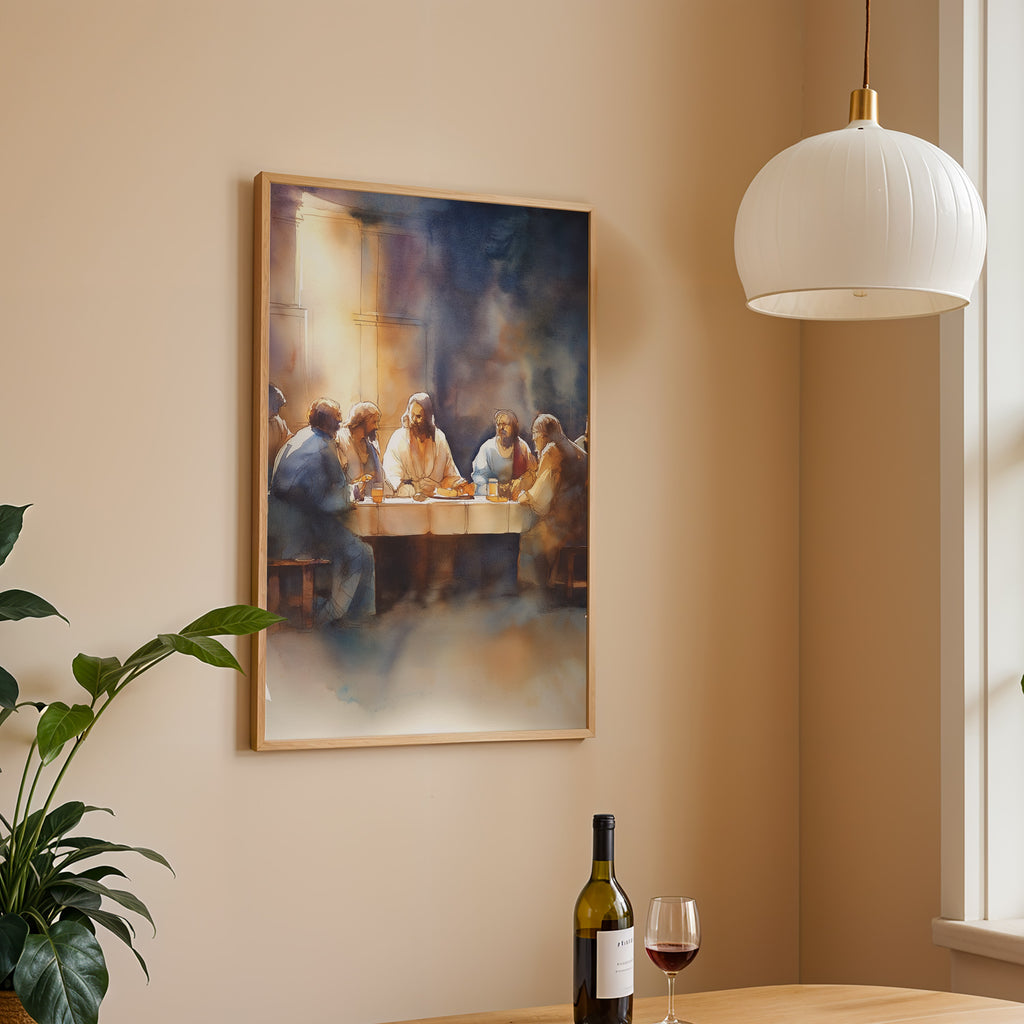 The Last Supper: Abstract Watercolor Print