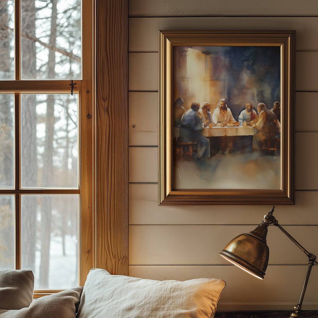 The Last Supper: Abstract Watercolor Print