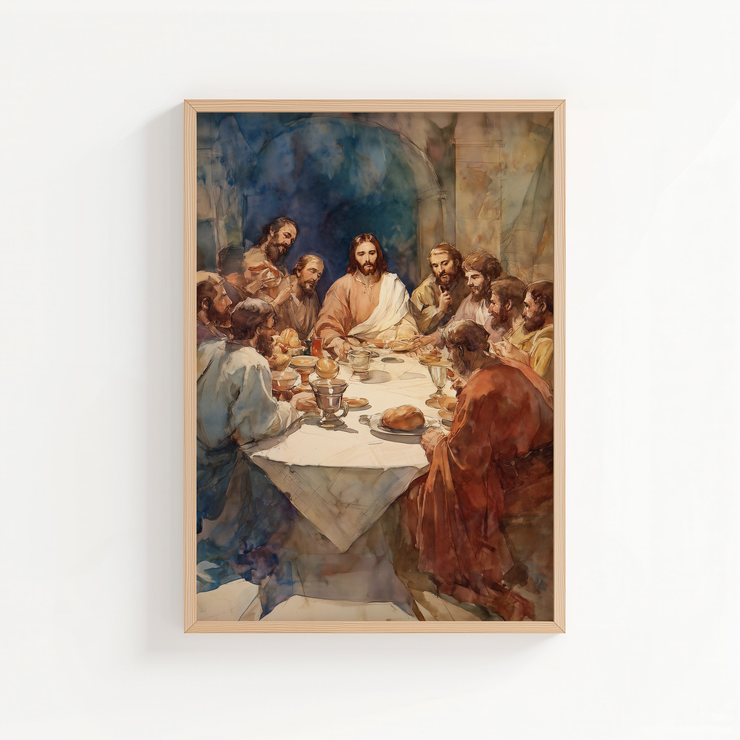 The Last Supper: Watercolor Print