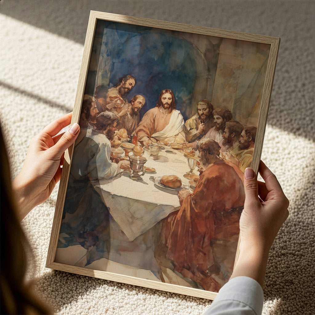 The Last Supper: Watercolor Print