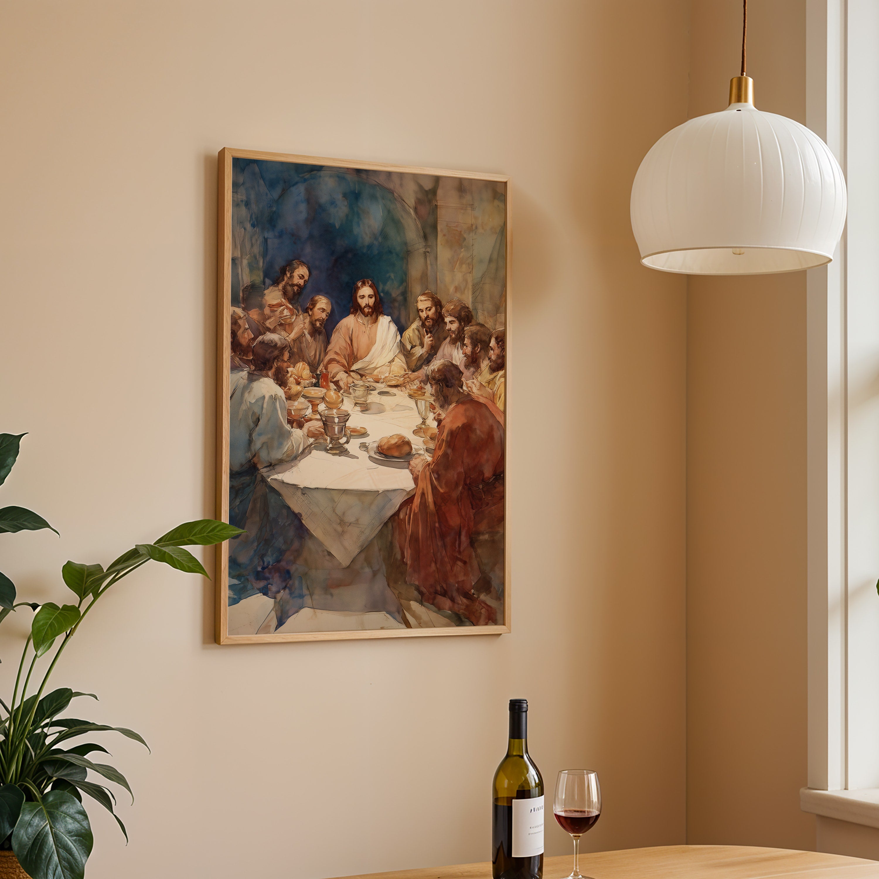 The Last Supper: Watercolor Print