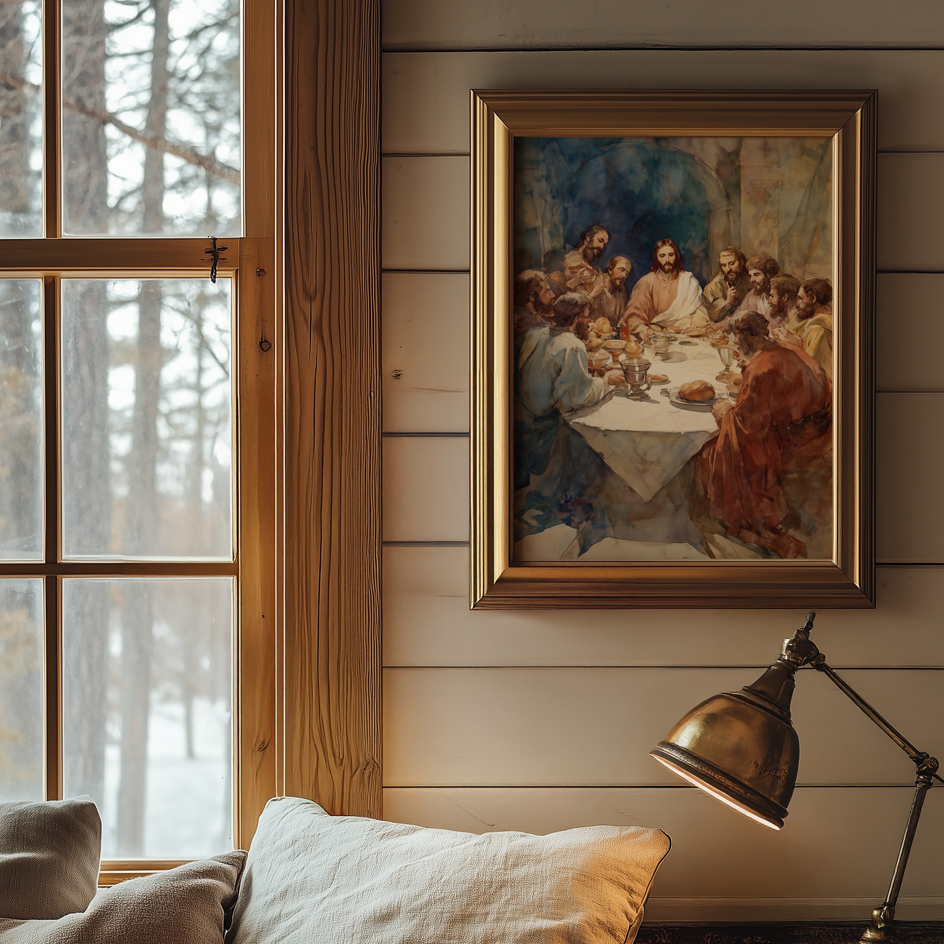 The Last Supper: Watercolor Print