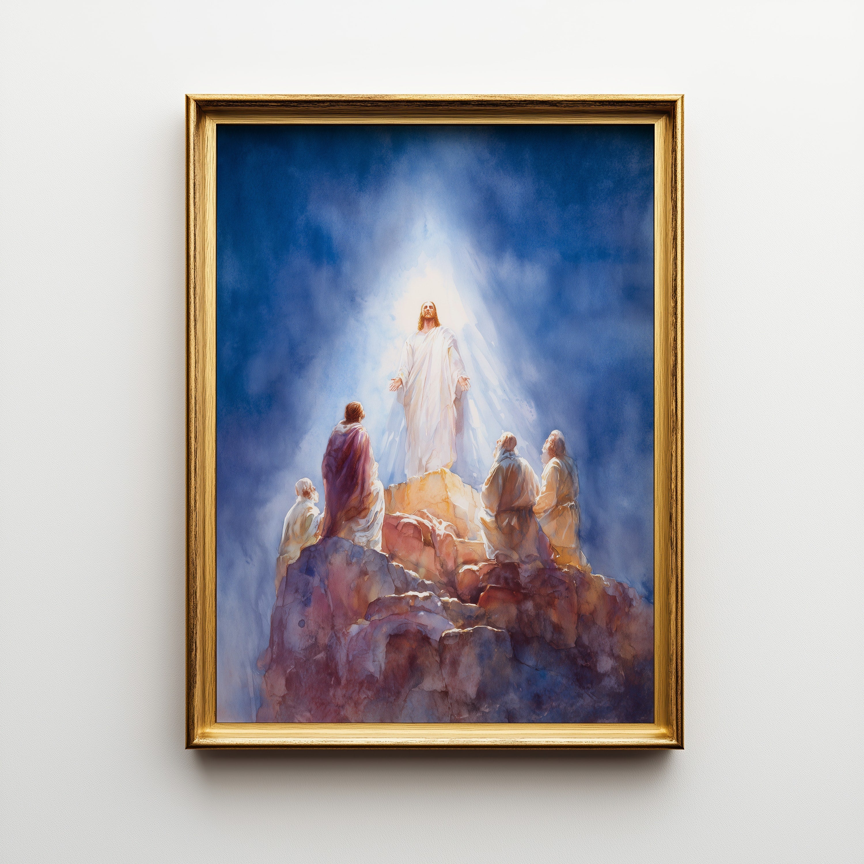 The Transfiguration of Jesus: Watercolor Print