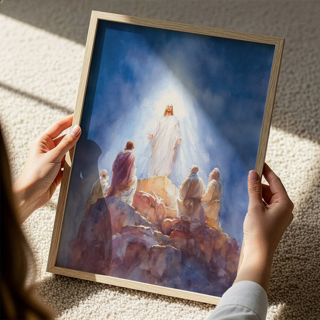 The Transfiguration of Jesus: Watercolor Print