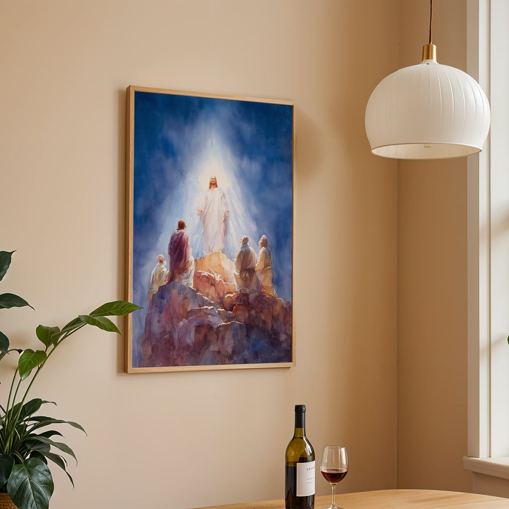 The Transfiguration of Jesus: Watercolor Print