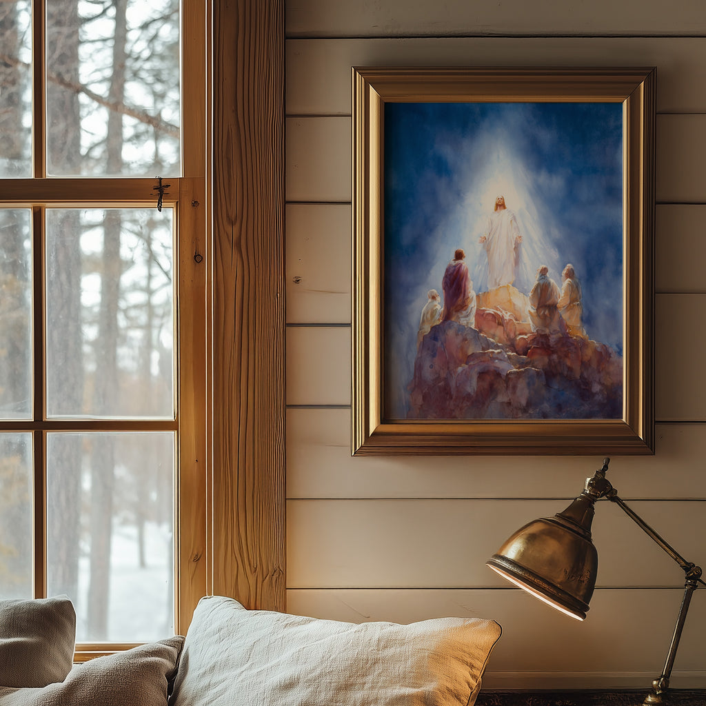 The Transfiguration of Jesus: Watercolor Print
