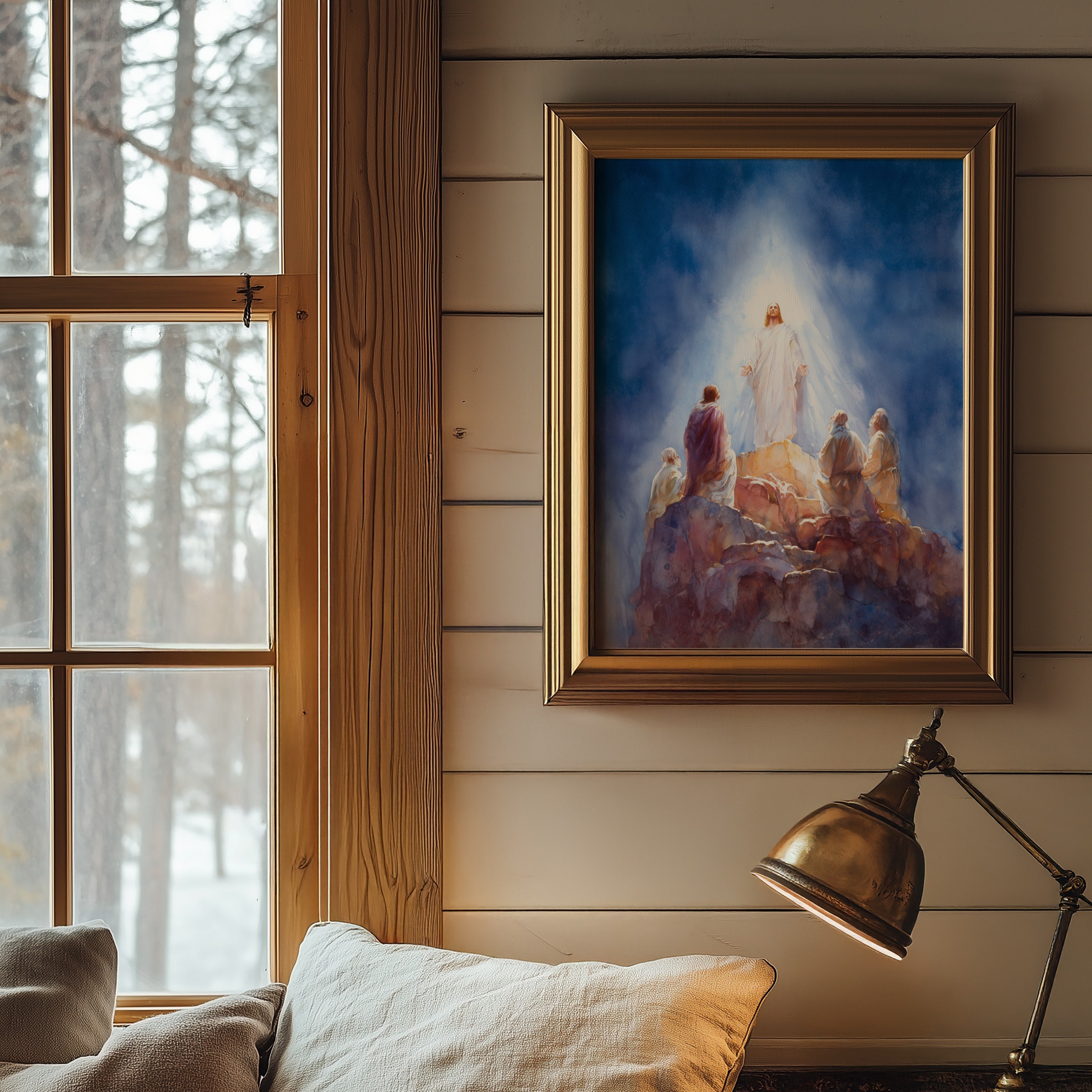 The Transfiguration of Jesus: Watercolor Print