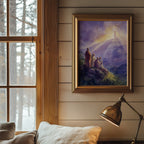 The Transfiguration of Jesus: Abstract Watercolor Print