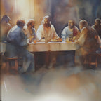 The Last Supper: Abstract Watercolor Print